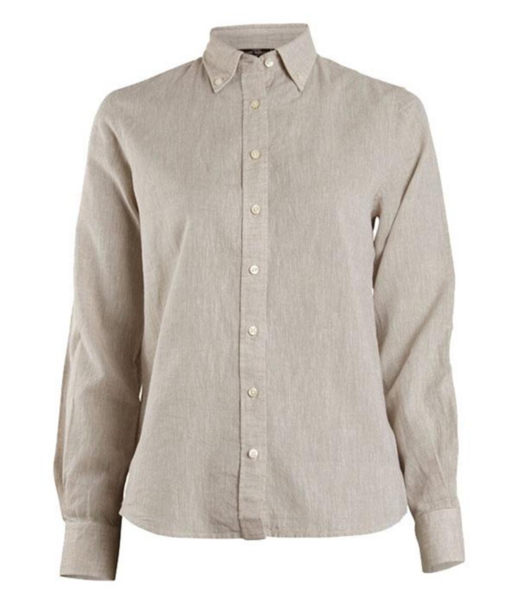 Linneskjorta Ernst Alexis 8200 Dam - SKJORTA EA 8200 DAM LINNE 33 BEIGE 36