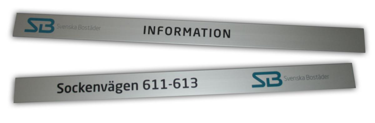 Rubriklamell - RUBRIKLAMELL FÖR HYRESGÄSTREG,PORT-INFOTAVLA