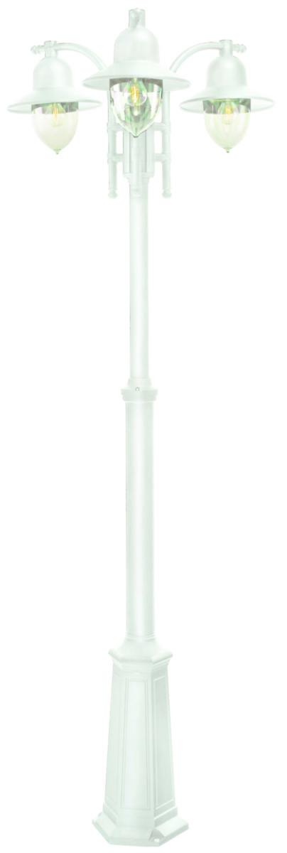Stolparmatur Como - STOLPE COMO VIT 373W 3X E27 IP43 (4 DELAR)