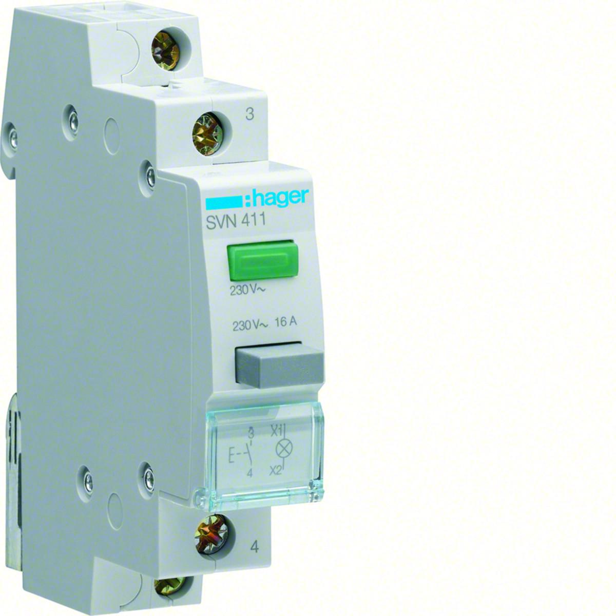 Tryckknapp med LED lampa - TRYCKKNAPP M SIGNALL GRÖN 1SL