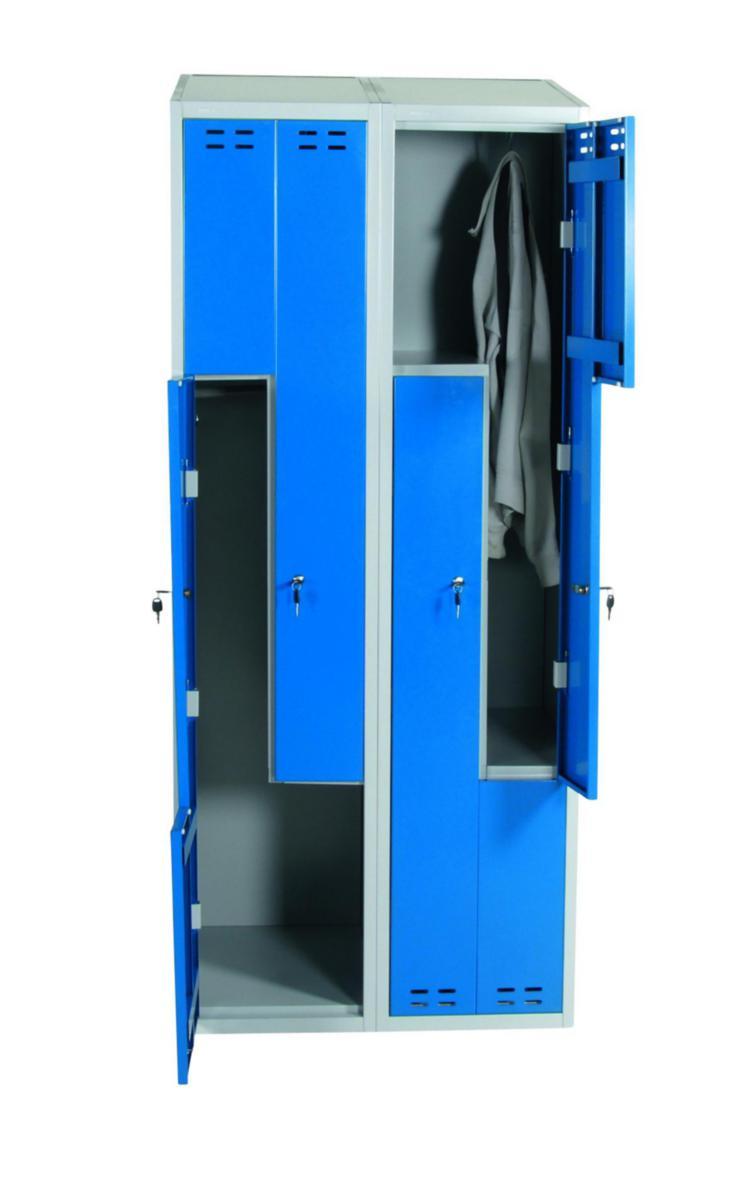 Klädskåp Z-modell - KLÄDSKÅP. BLÅ/GRÅ 4 D/Z-MODELL