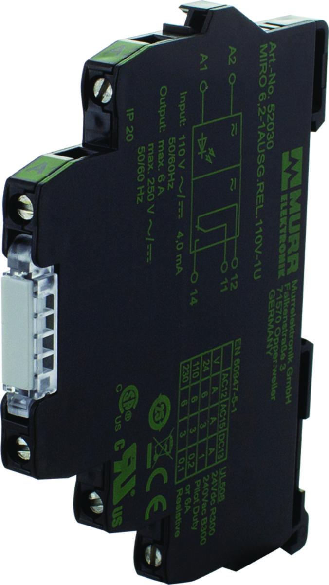 Relä Murr - RELÄ IN:110VAC/DC UT:250VAC 6A 52030