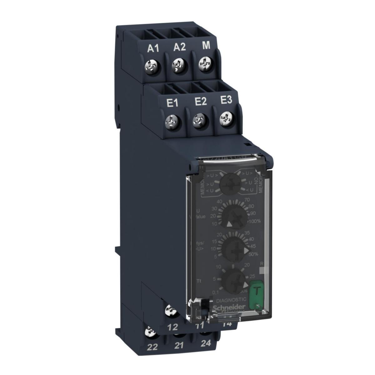 Spänningsmätrelä RM22 - KONTROLLRELÄ Ö-SPÄ 15V500VACDC RM22UA33MT