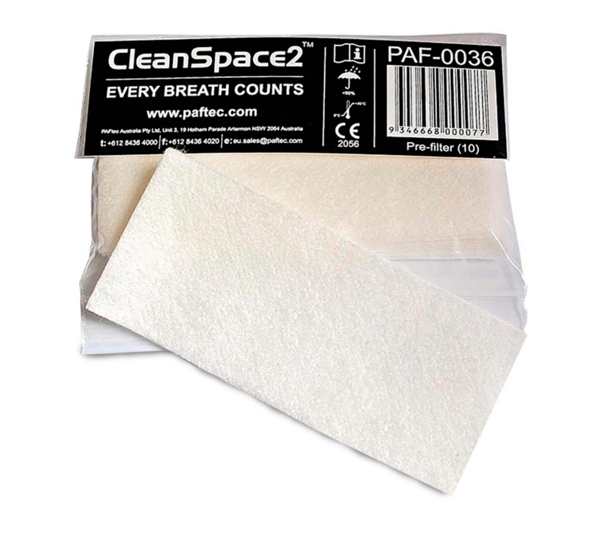Partikelfilter CleanSpace andningskydd - FÖRFILTER CLEANSPACE FÖR PAF-SERIEN EX&ULTRA, 10 ST