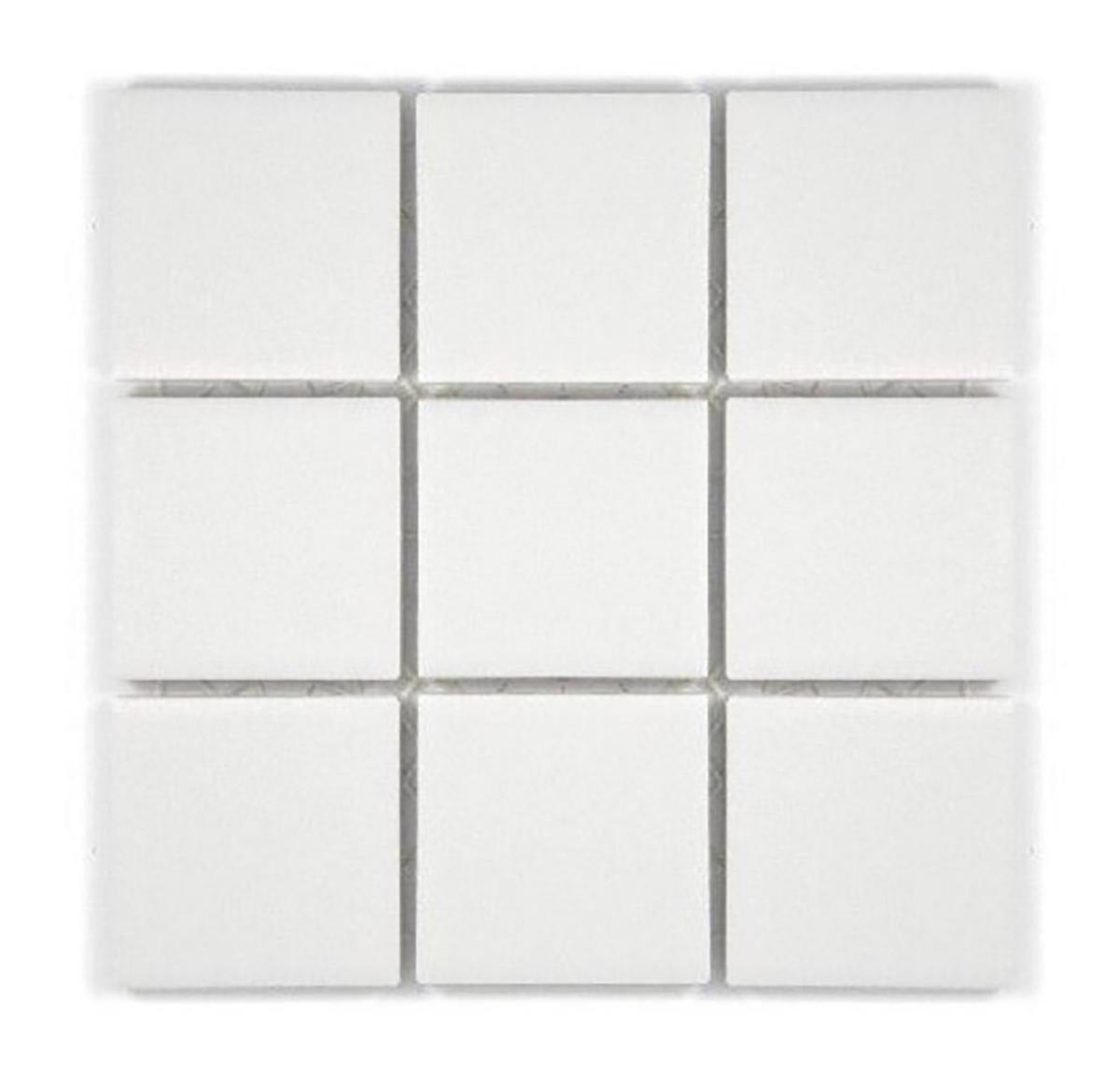 Kakel Vit blank - KAKEL VIT BLANK 10X10 CM - NÄT 1KVM/FRP