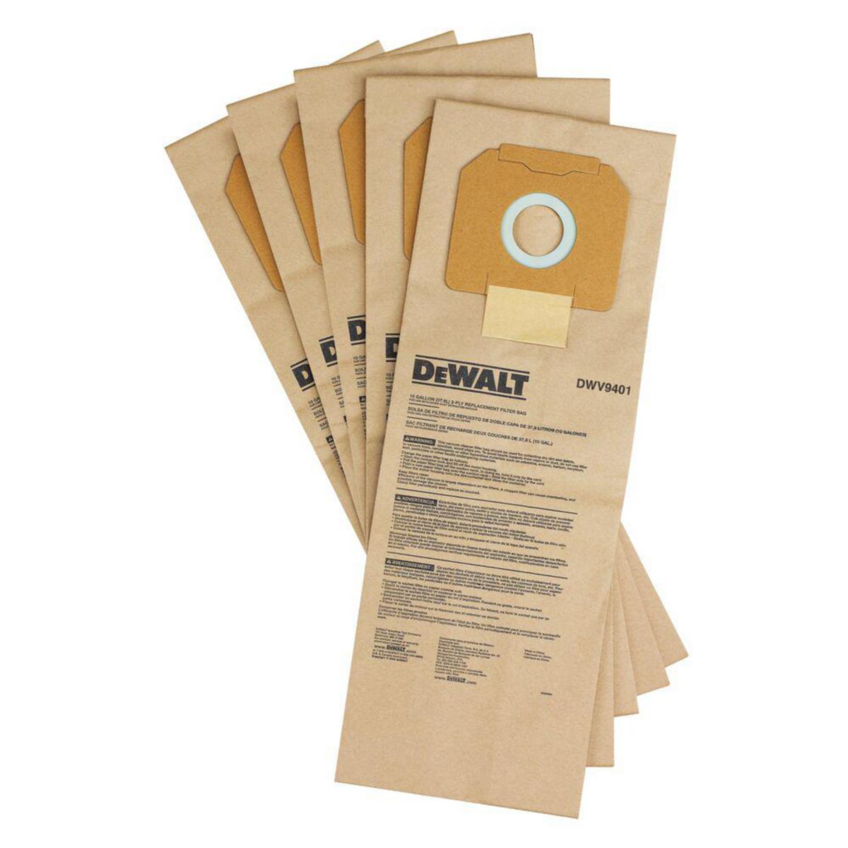 Vacuum Cleaner Bag DEWALT DWV9401 - PAPER BAG DEWALT DWV9401 5-PACK