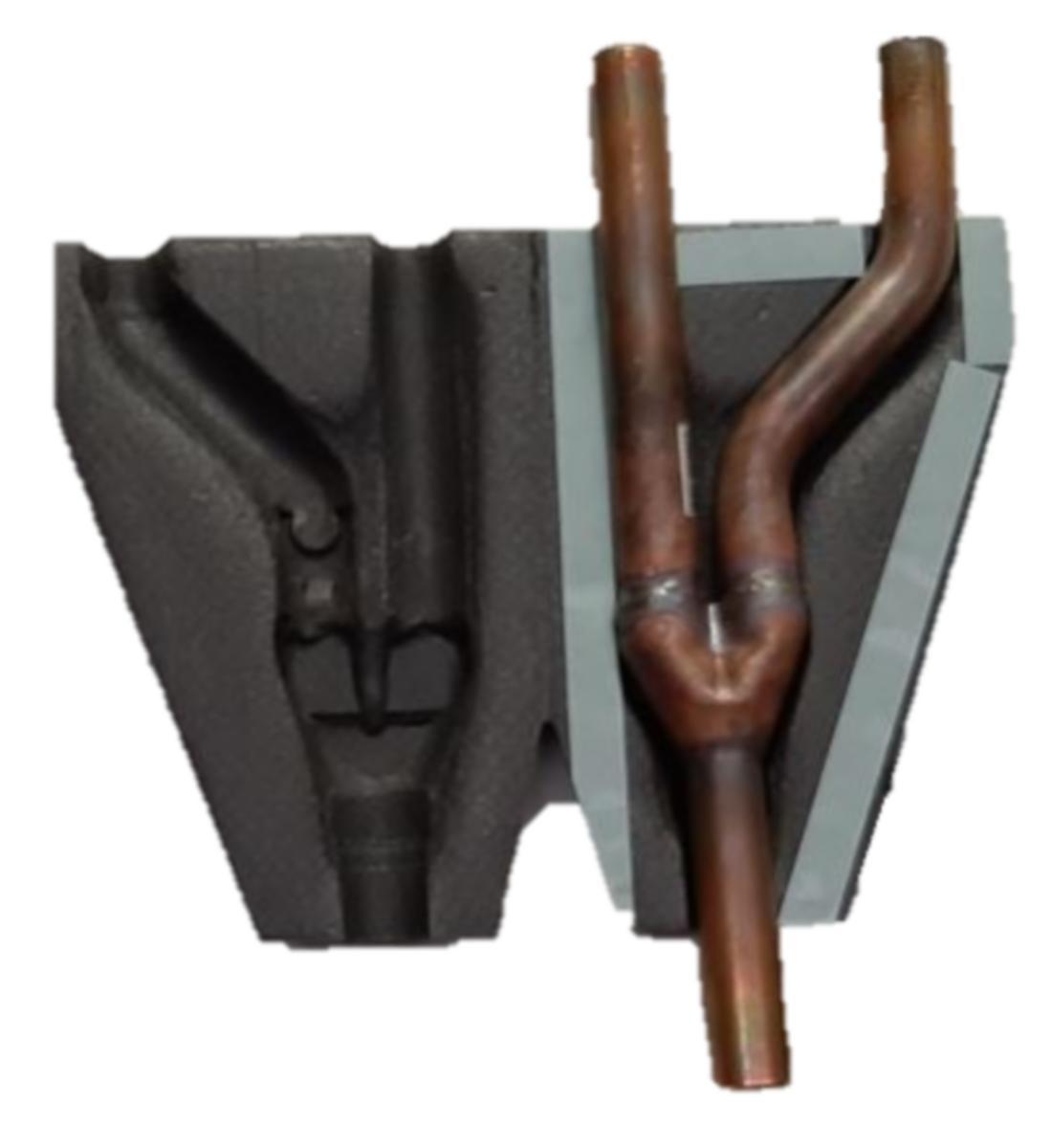 Köldmediefördelare för press - KÖLDMEDIEFÖRDELARE Y-KOPPLING FÖR PRESS 3/8" MED ISOLERING