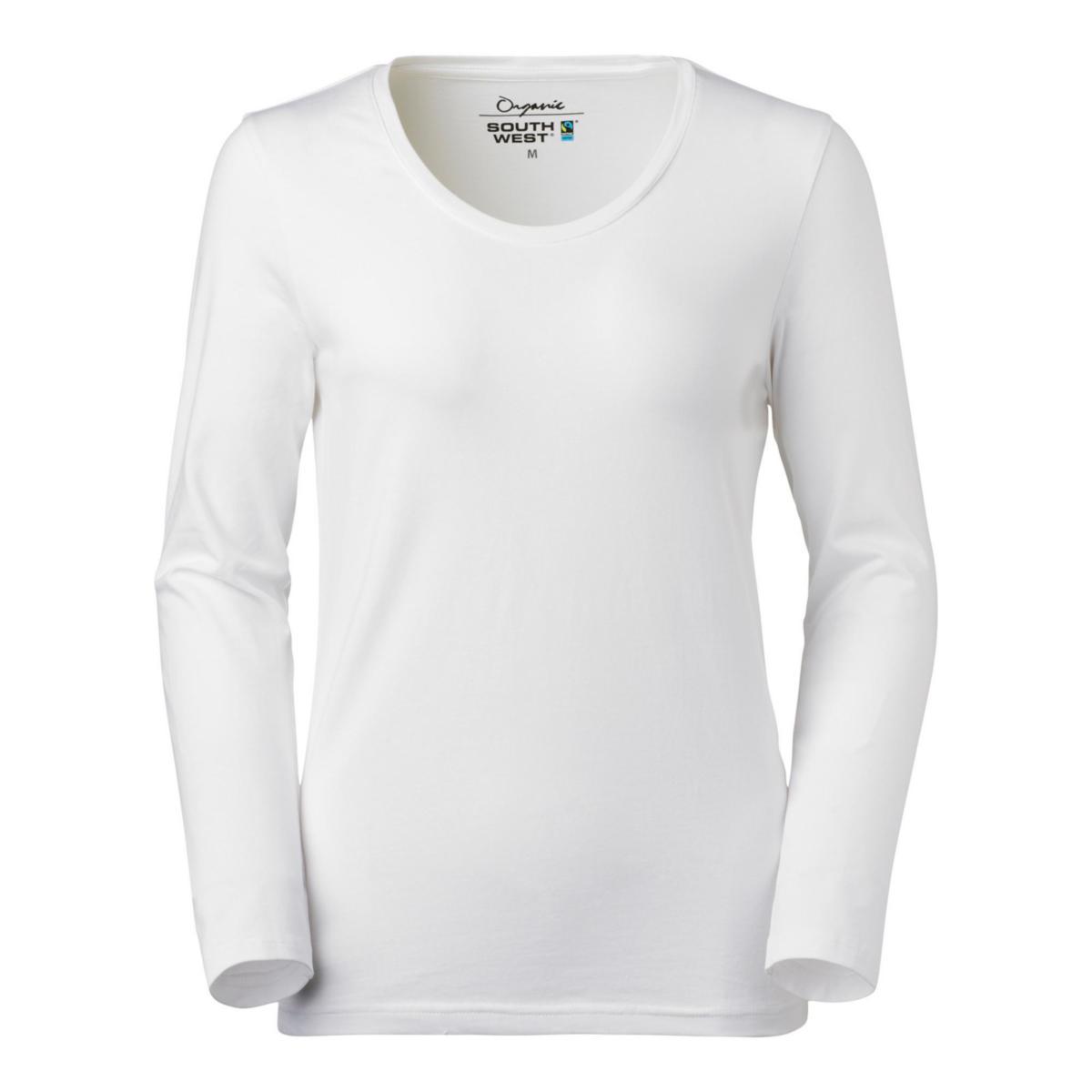 T-shirt South West Lily 129 Dam - T-SHIRT SOUTH WEST LILY 129 L-ÄRM DAM VIT STL S