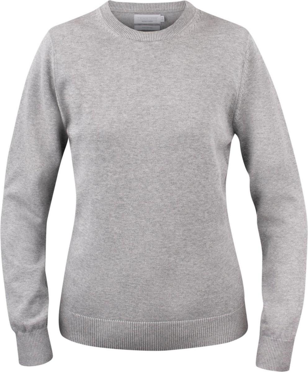 Pullover Texstar PW06 Dam - PULLOVER TEXSTAR PW06 DAM PIMA BOMULL LJUSGRÅ XL