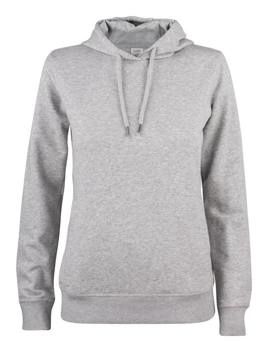 Huvtröja Clique 021003 Premium OC Dam - HUVTRÖJA CLIQUE 021003 PREMIUM OC DAM GRÅMELERAD STL XS