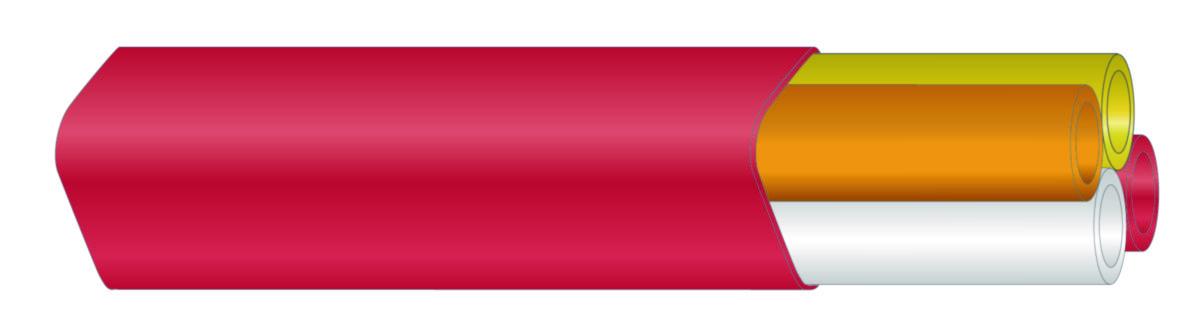 Mikrodukt Tjockväggig DB4 14/10 S12 - MIKRORÖR 4X14/10 S12 RD 1100M 2/MPB30277/4M-X