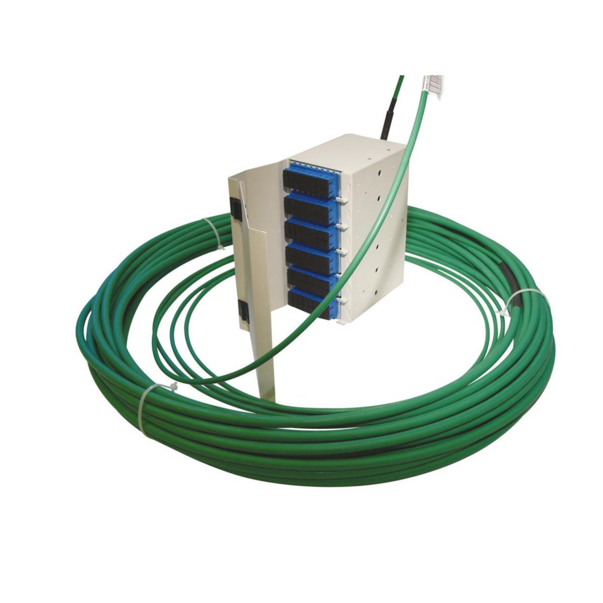 Förkontakterad fiberoptisk korskopplingsbox för N3S med GASQBDUV - ODF VÄGG PREFAB 96xSCD/UPC 96/NBAA10161/50