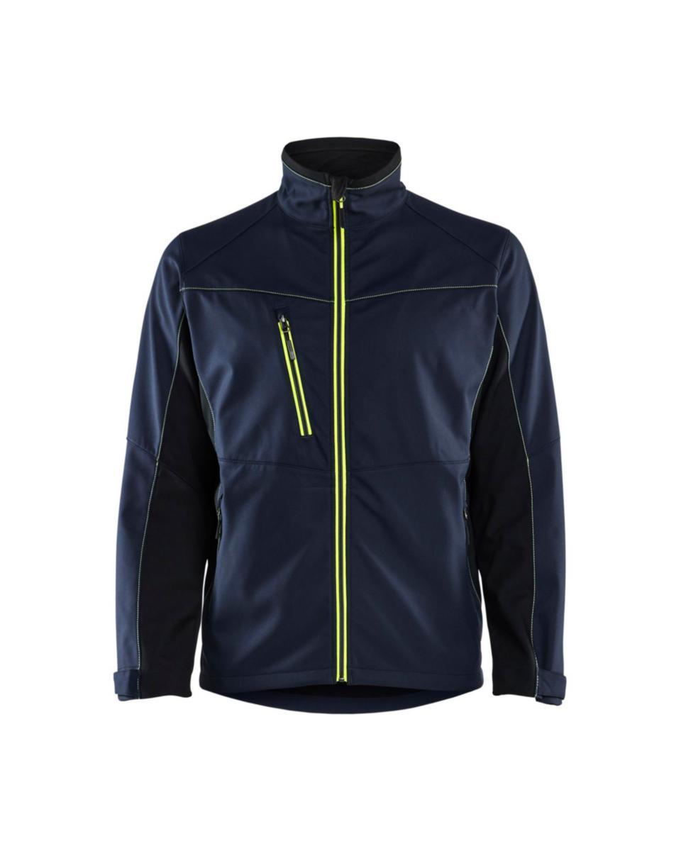 Softshelljacka Blåkläder 4950-2516 - SOFTSHELLJACKA BLK 4950-2516 MARIN/GUL STL 4XL