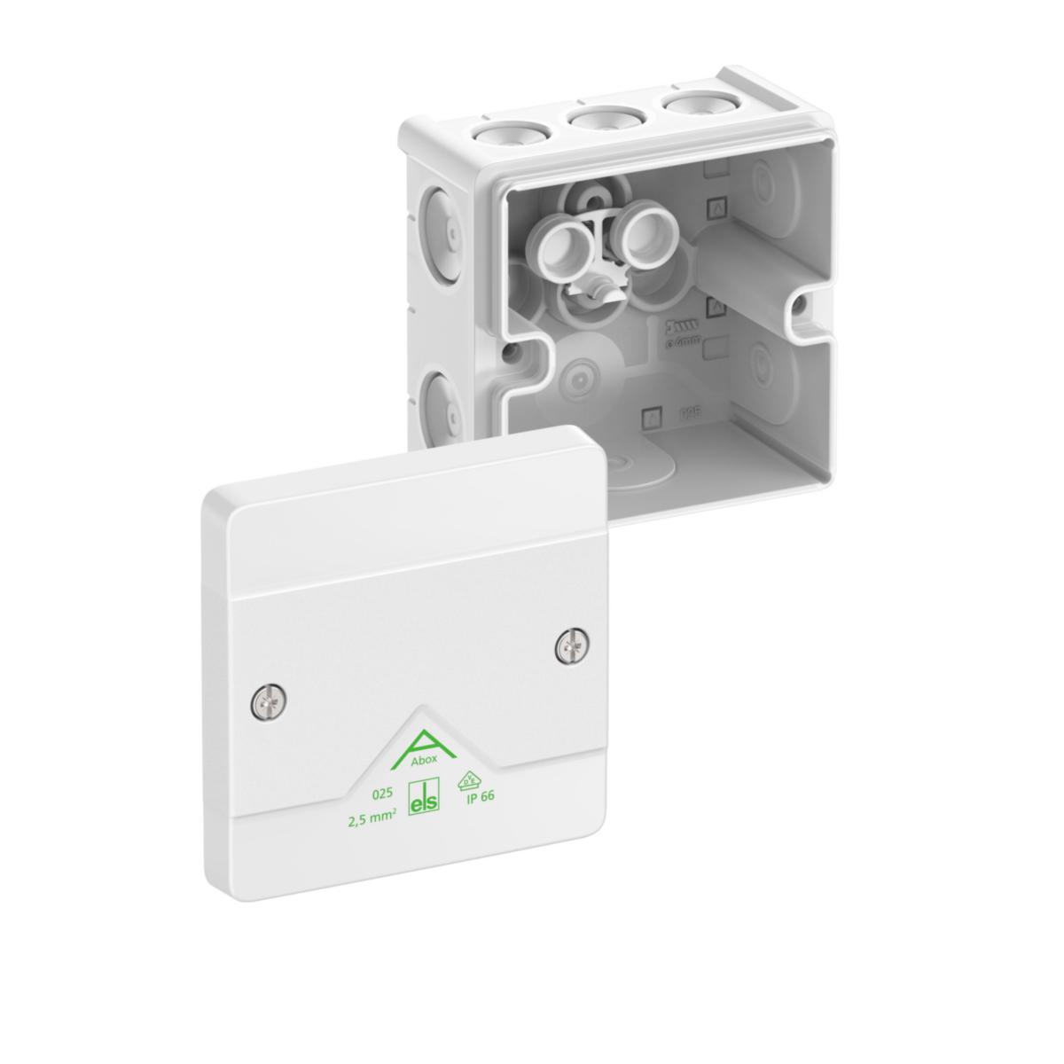 Junction box A-Box White without terminal - Abox 025-L/w