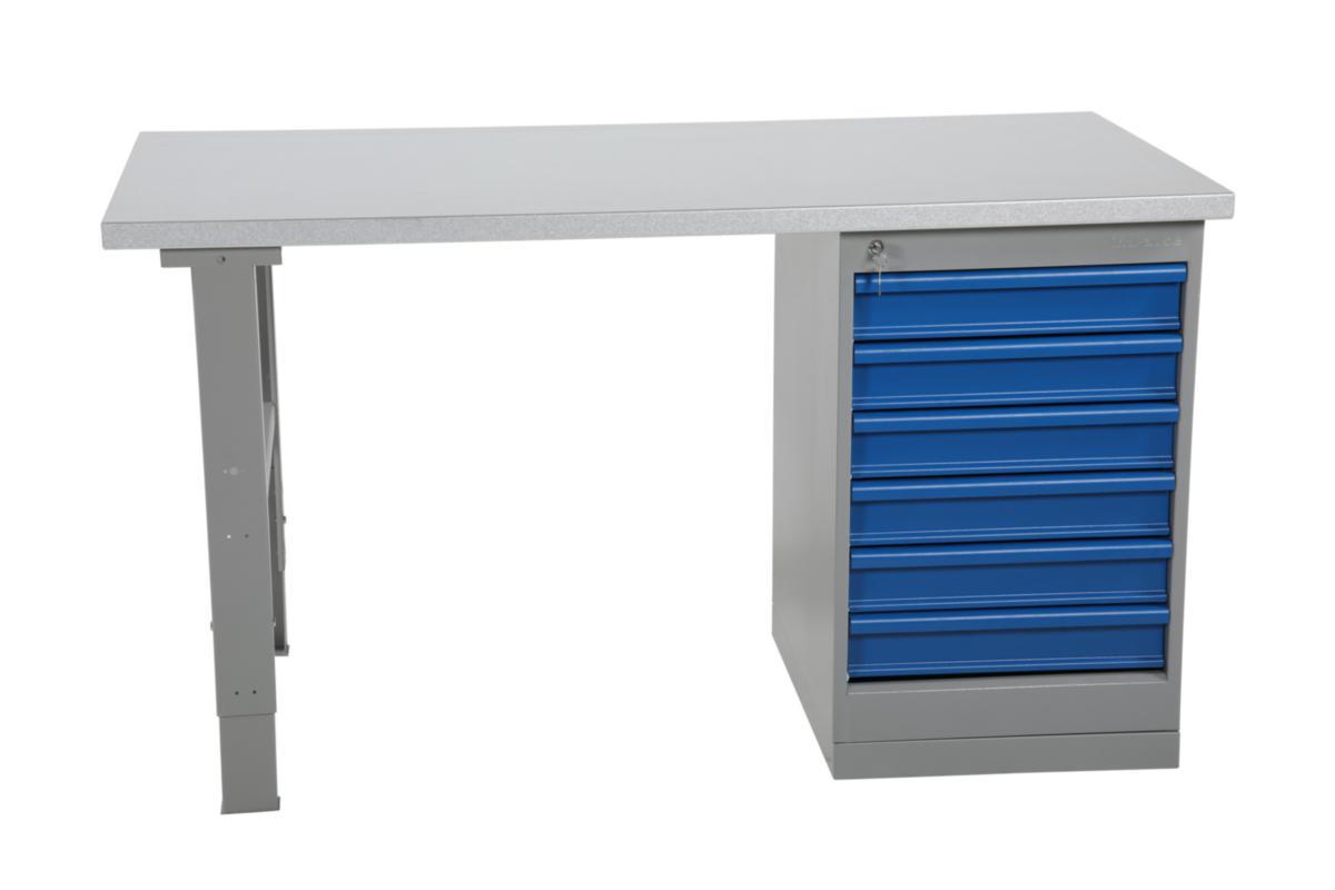 Arbetsbord tungt med hurts - BORD M HURTS 6 LÅD. 1600. STÅL