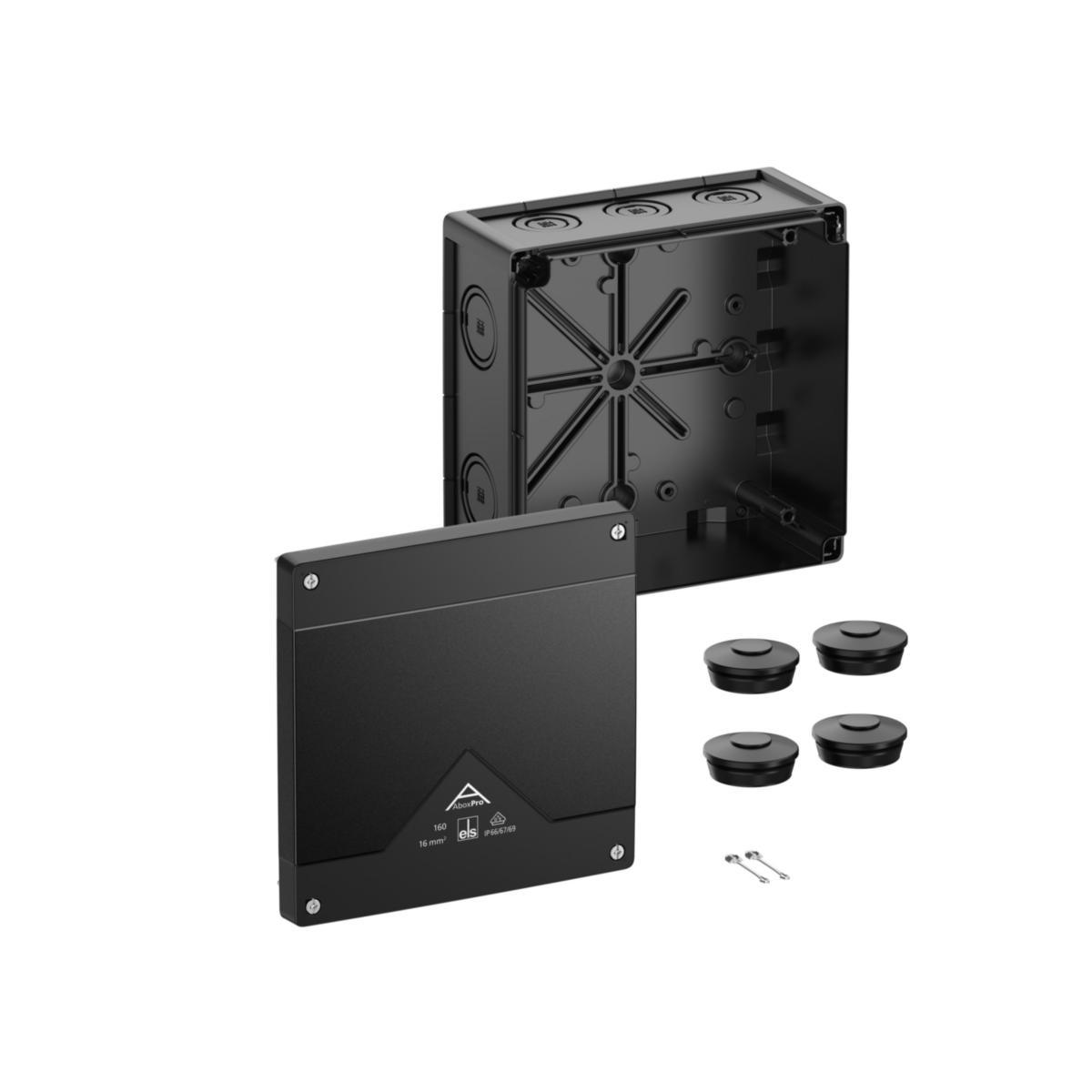 Junction box A-Box PRO Black without terminal - Abox Pro 160-L/sw
