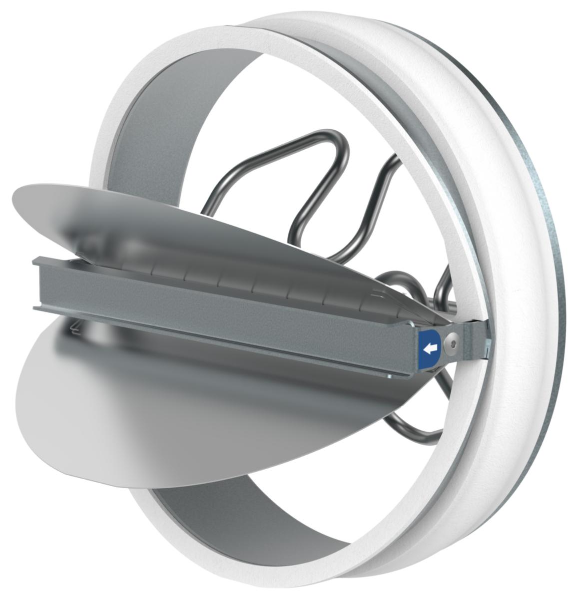 Brandbackspjäll C-C120, Systemair - C-C120-100 SELF-ACTUATING BACKDRAFT SMOKE CLOSURE