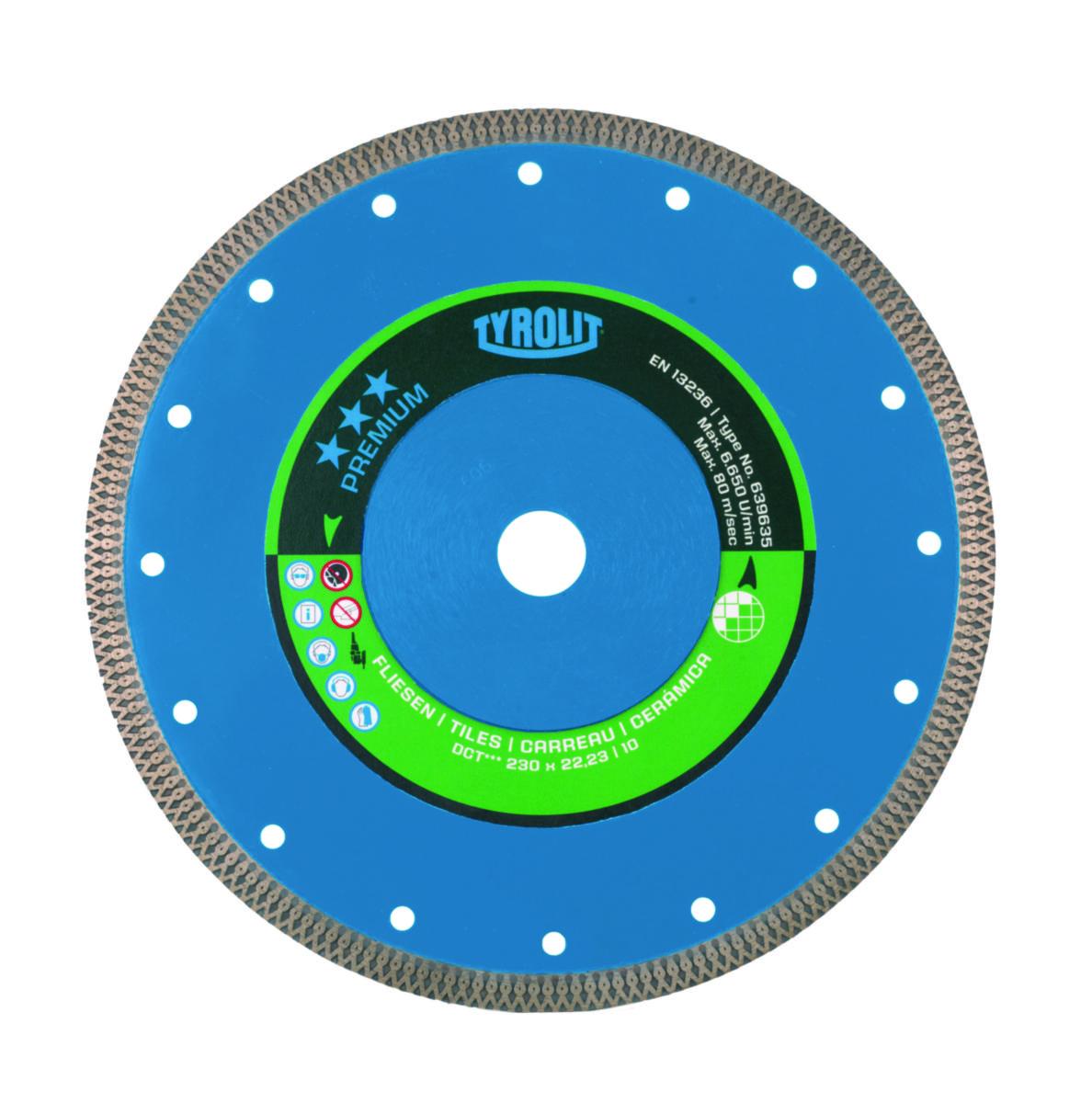 Diamantklinga Tyrolit Premium Kakel/Klinker - DIAMANTKLINGA TYROLIT PREMIUM 230X1.6X22.2 KAKEL/KLINKER