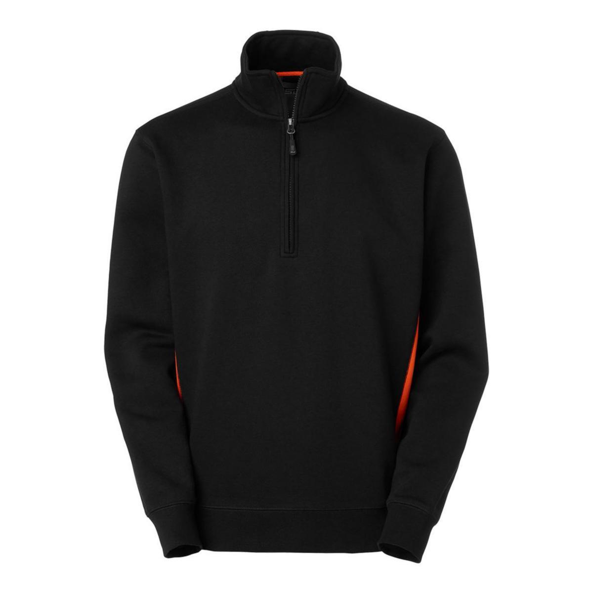 Tröja South West Webber 224 - TRÖJA SOUTH WEST WEBBER 224 HALVZIP SVART/ORANGE STL 2XL