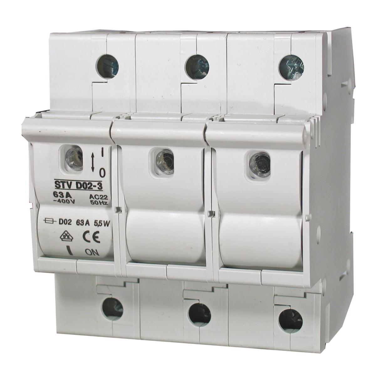 Säkringslastfrånskiljare Neozed - SÄKR LASTFRÅNSKILJ NEOZED 3POL STV D02-3