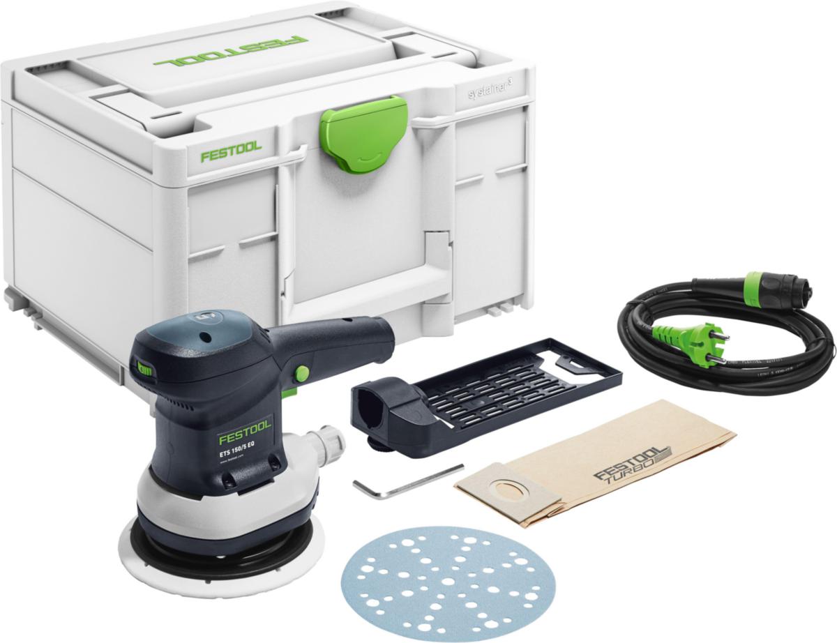 Excenterslipmaskin Festool ETS 150/5 EQ-Plus - EXCENTERSLIP FESTOOL ETS 150/5 230V. 310W. Ø 150MM.MELLANSLIP