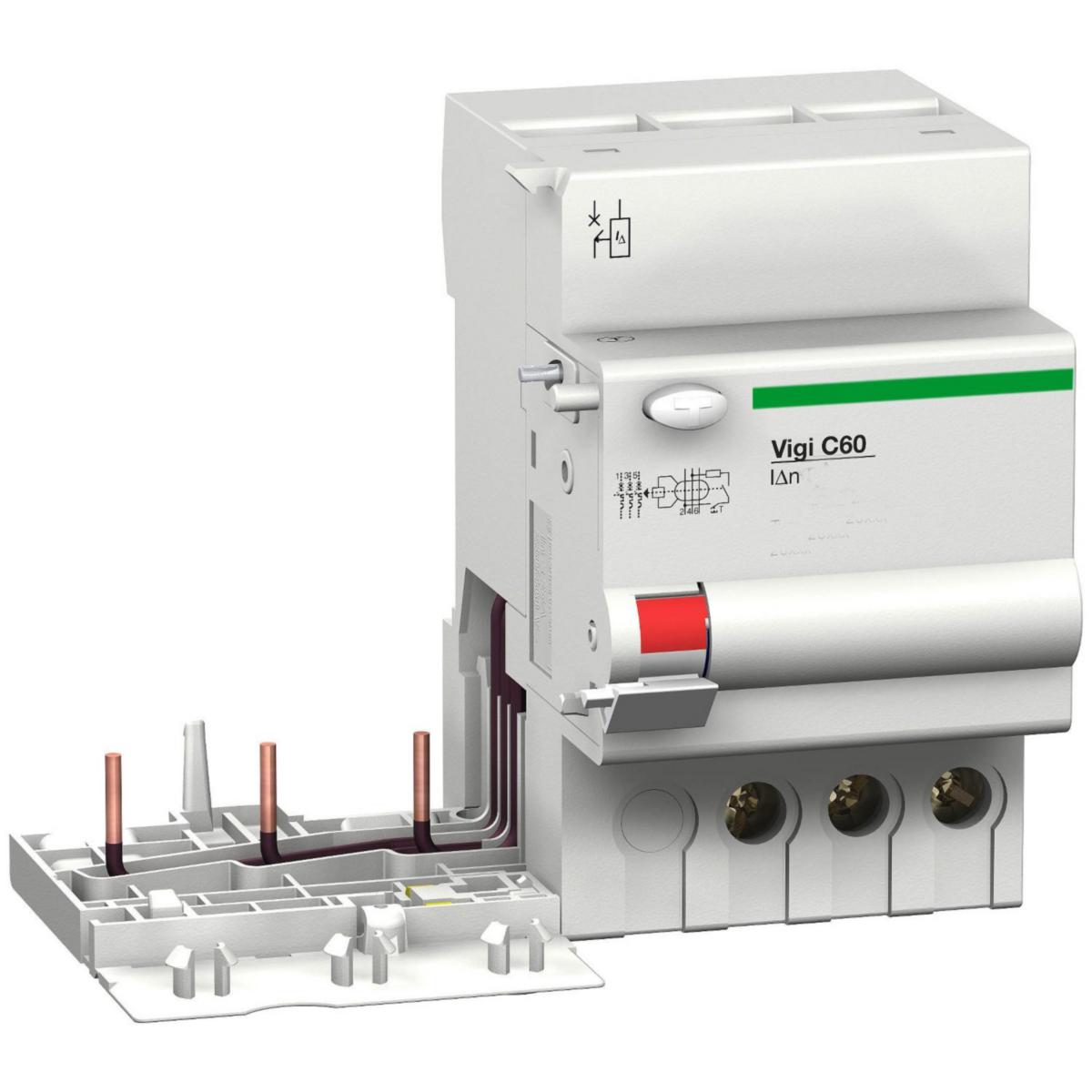 Jordfelsbrytarmodul Vigi C60 AC - JORDF M M9 C60 3P 63A 300MA AC M9V14363