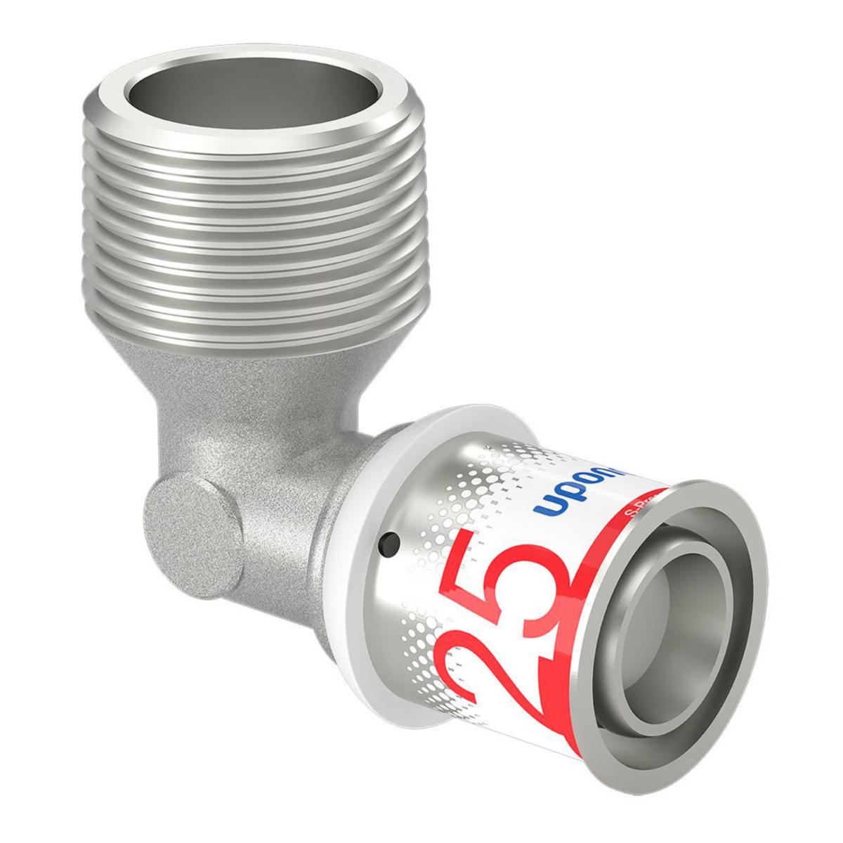 Angle transition, S-Press PLUS ext. thread, Uponor - S-PRESS PLUS ELBOW MALE THREAD 25-R1"MT