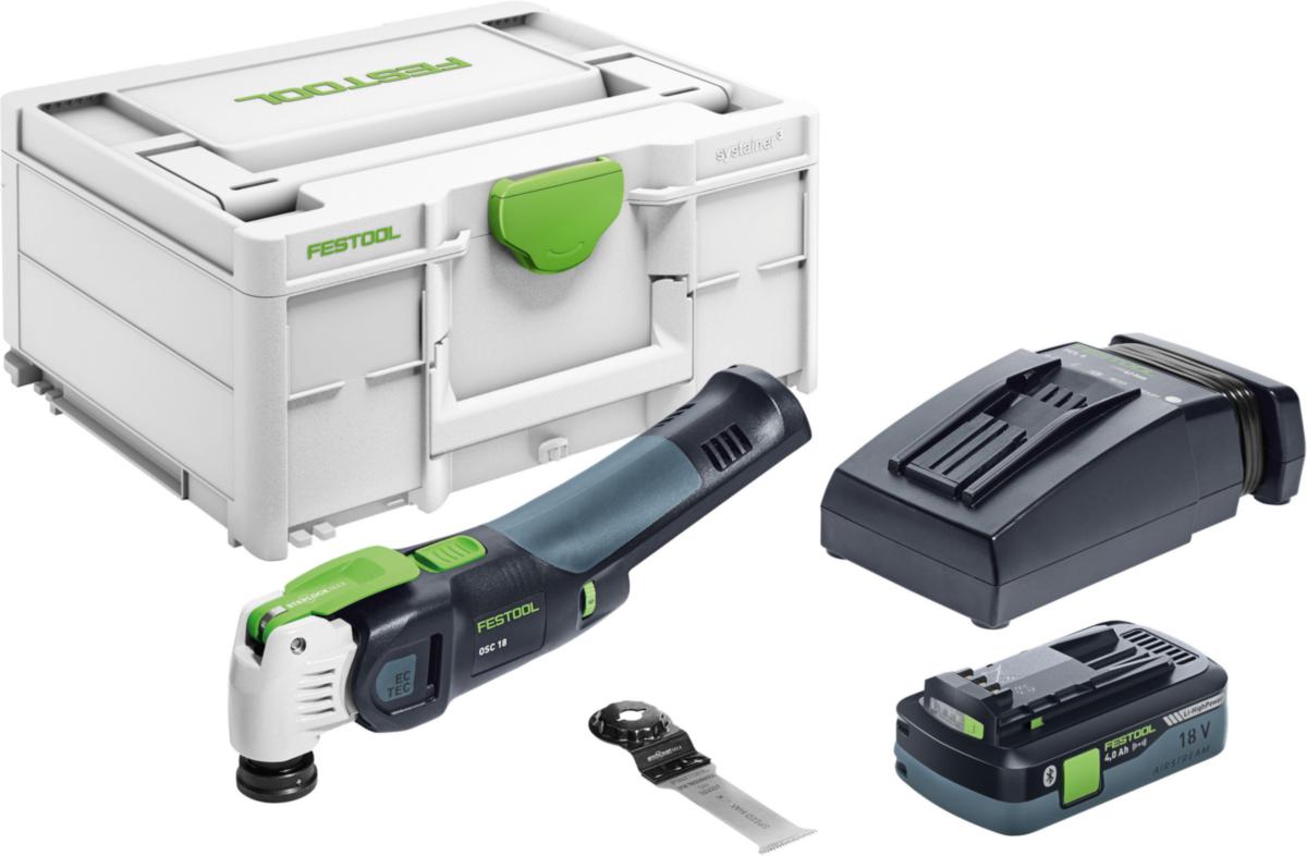 Multiverktyg Festool OSC 18 HPC 4,0 EI-Plus VECTURO - MULTIVERKTYG FESTOOL OSC COMP. 18V. 1 BATT 4,0AH. LADDARE