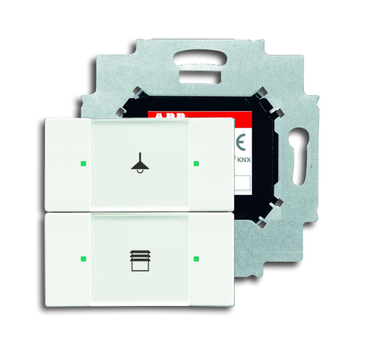 2-polig knapp med busskopplare KNX Impressivo, ABB - KNAPP 2-P MED BUSSKOPLARE MVIT 6116-0-0204