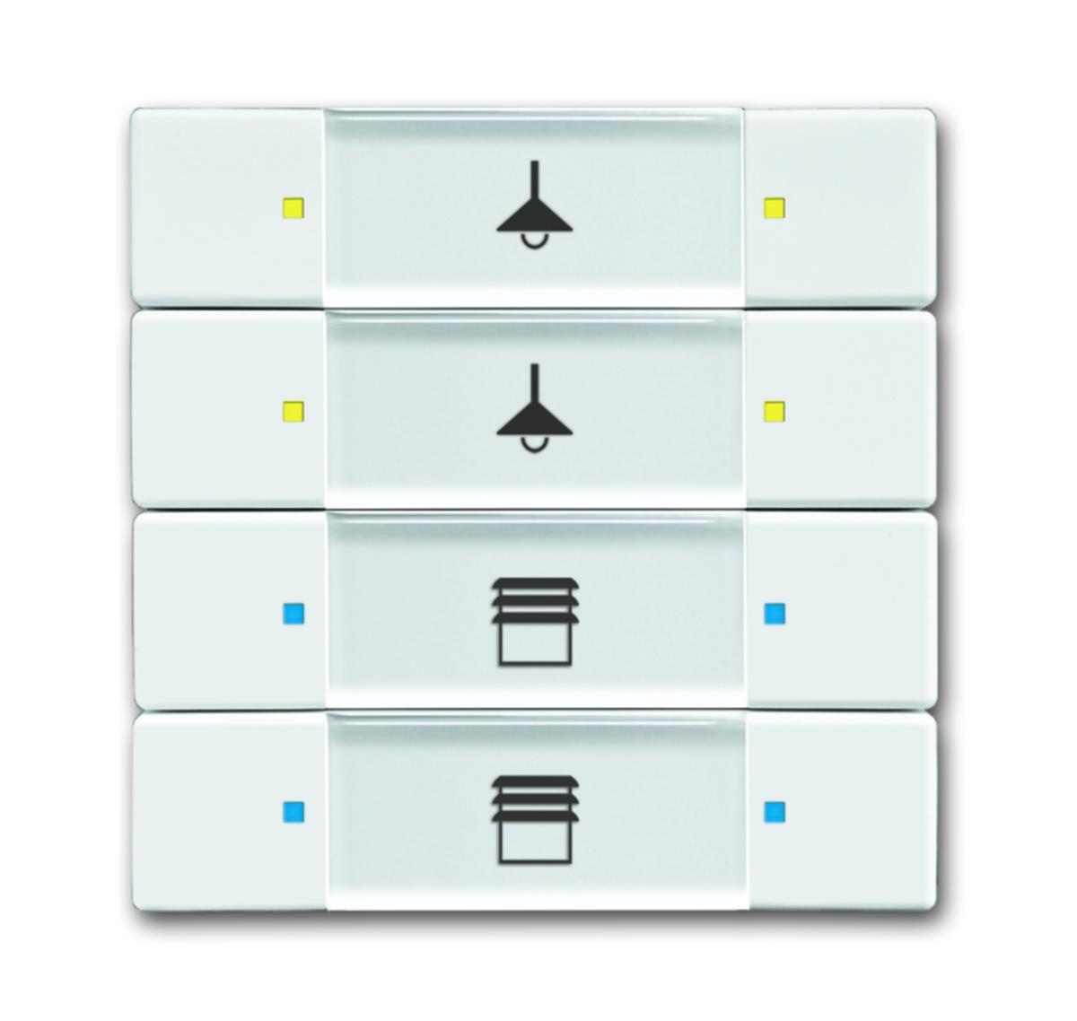 Tryckknapp 1-4 polig Impressivo - TRYCKKNAPP 8KN MF IMPR VIT 6117-0-0235