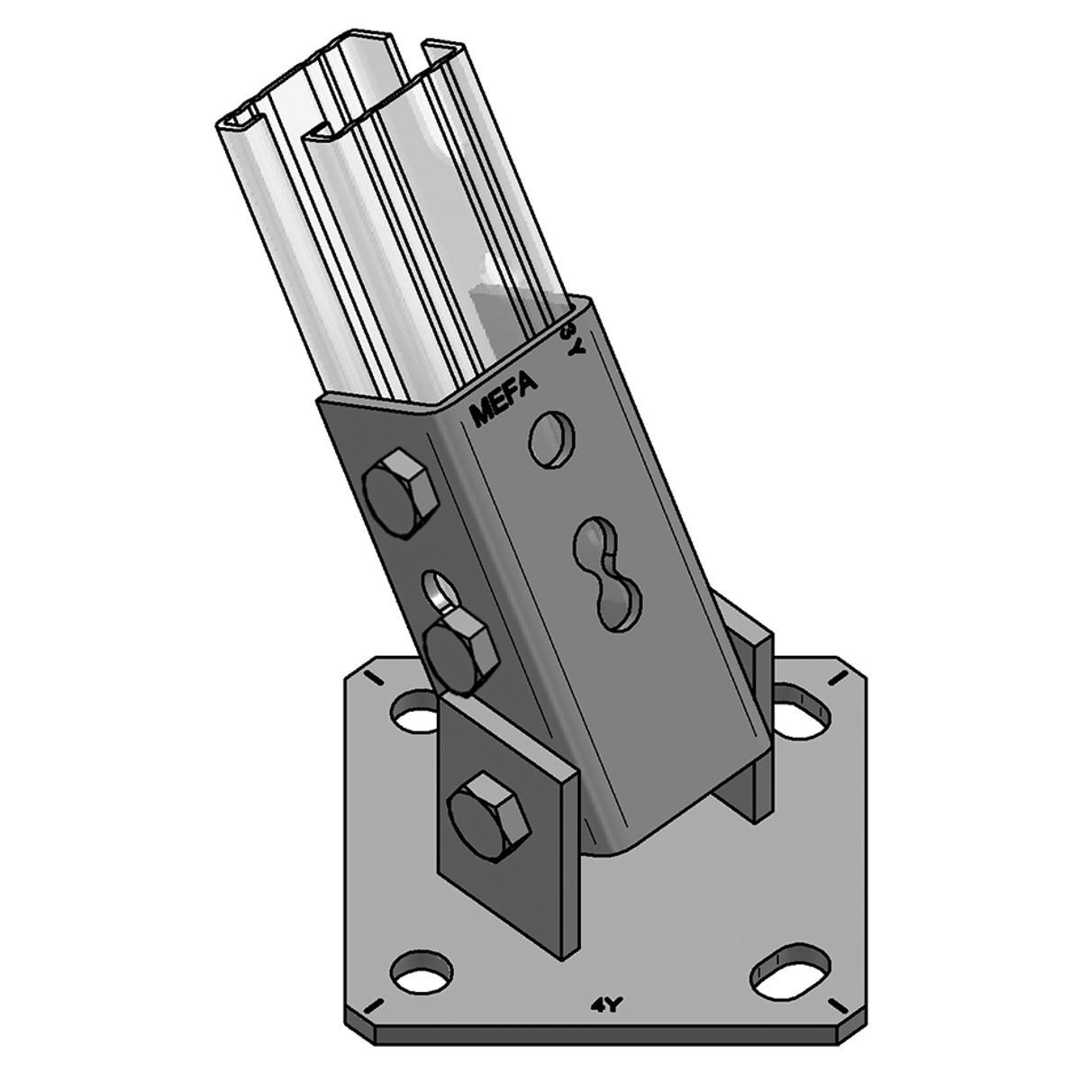 Stand foot for EF Stex 45, MEFA - Joint holder plate v/h C-profi