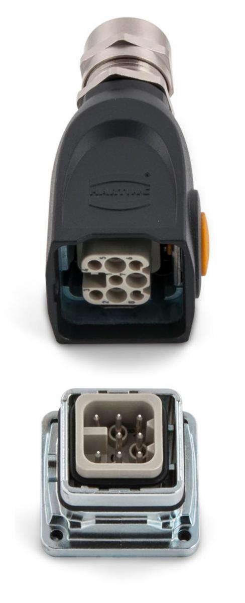 Mångpoliga kontaktdon Han Yellock kit - KONTAKTDON KIT 8-POL YELLOCK 50070943