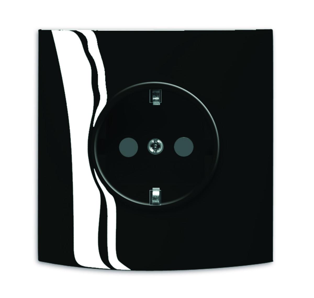 Vägguttag , Busch-triton® KNX, ABB - UTTAG TRITON SVART 2013-0-5258