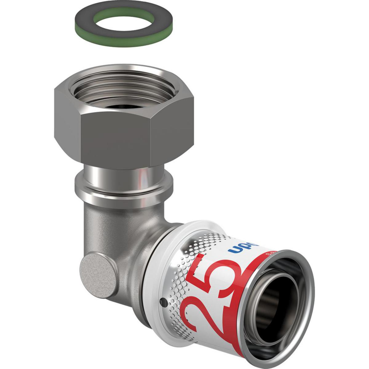 Vinkelövergång, S-Press PLUS med löpm. Uponor - S-PRESS PLUS VINKEL M. LÖPM 25-G3/4"SN