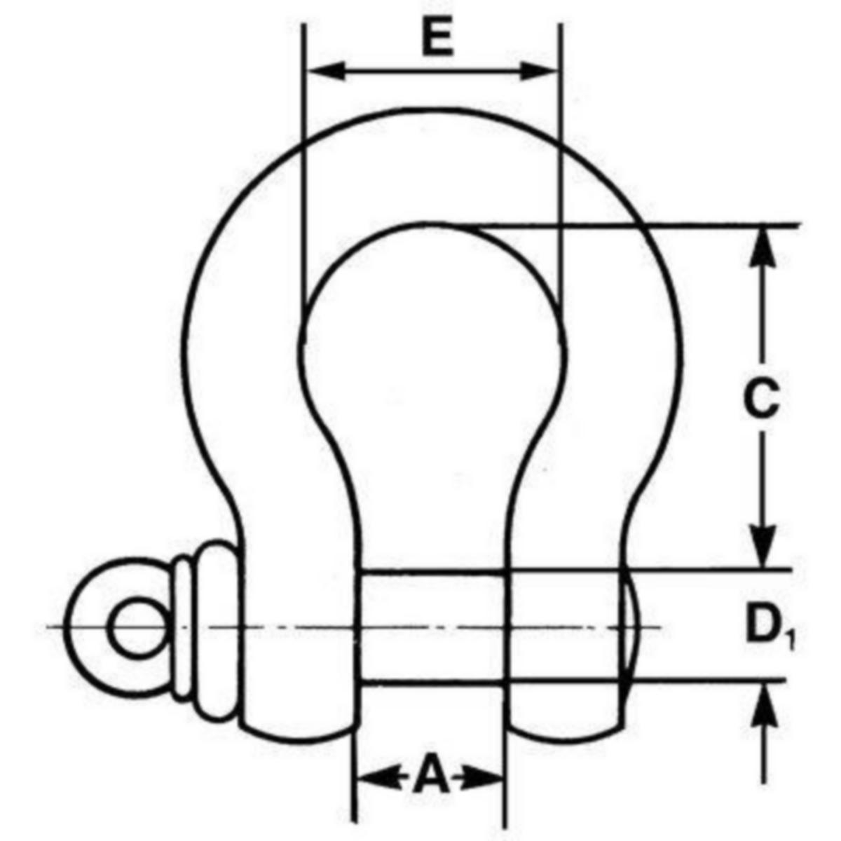 Schackel Lyrformad KL-3 - LYRSCHACKEL KL-3 1619 B M10 0,6T