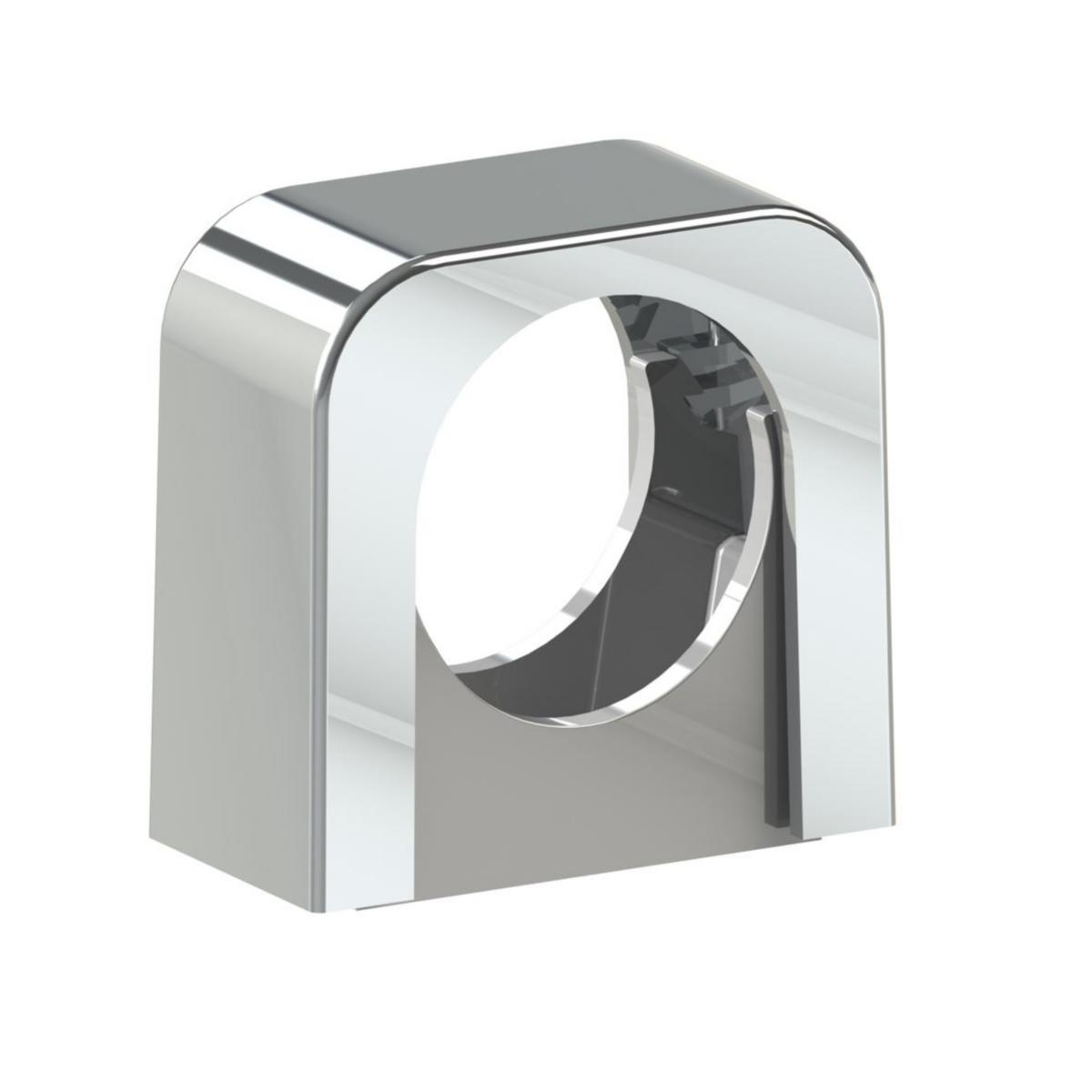 Pipe clamp single type mini, chrome. snap lock - PIPE CLIPS 32MM MINISNAP CHROME PLATED