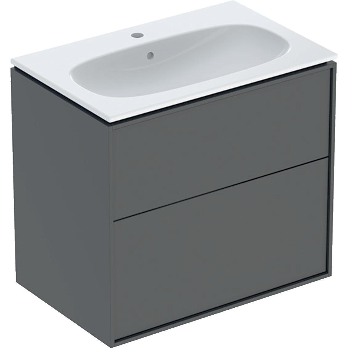Ifö Sense Art smal set kommod - IFÖ SENSE ART MÖBELPAKET SMAL 2 LÅD,LAVAMATT B74,T48,M.TV.ST