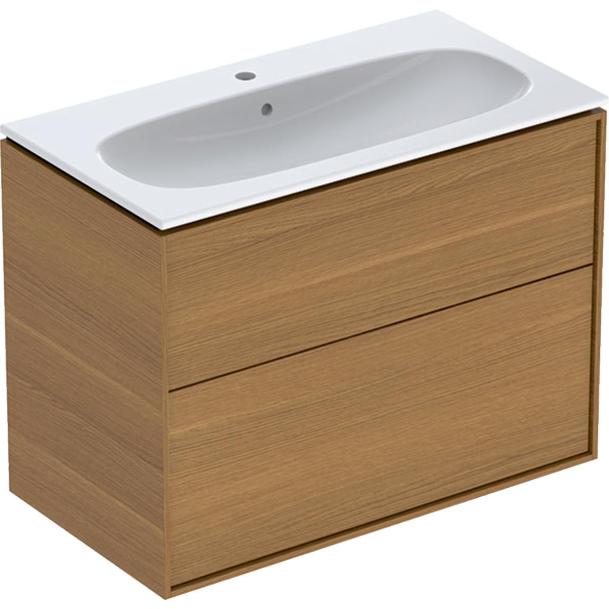 Ifö Sense Art smal set kommod - IFÖ SENSE ART MÖBELPAKET SMAL 2 LÅD,EK NATUR B89,T48,M.TV.ST