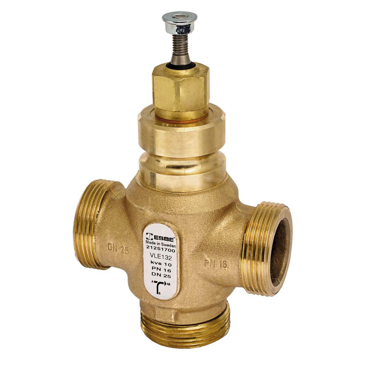 Control valve ESBE VLE132 3-way. Threaded - CONTROL VALVE VLE132 3-WAY ESBE PN16 G1 DN15 KVS 4.0