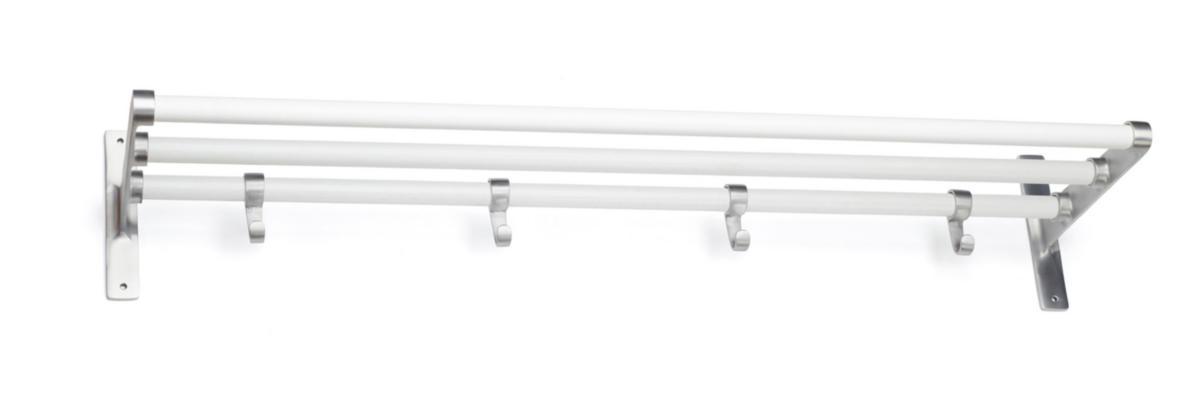 Hat shelf, ELEGANT - HAT SHELF ELEGANT ALU/WHITE 1,000 mm