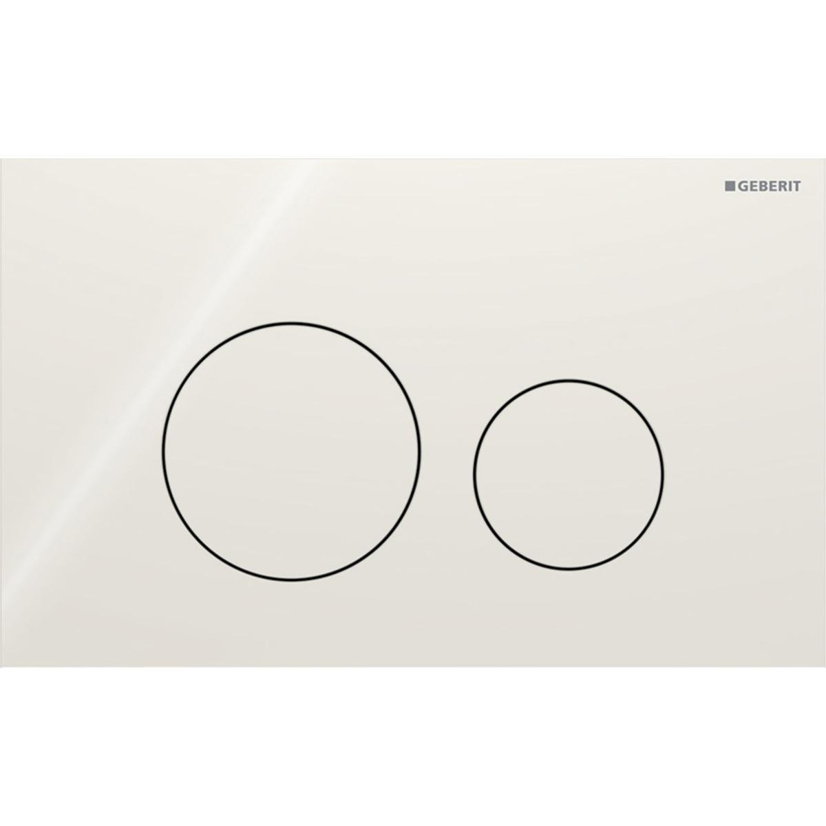 Spolplatta Sigma 40 Round, Geberit - GEBERIT SPOLPLATTA SIGMA 40 ROUND, DUBBEL, SANDGRÅ, RF