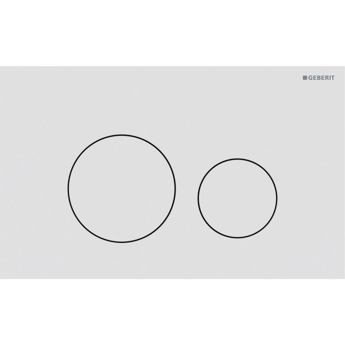 Spolplatta Sigma 40 Round, Geberit - GEBERIT SPOLPLATTA SIGMA 40 ROUND, DUBBEL, MATTVIT, RF