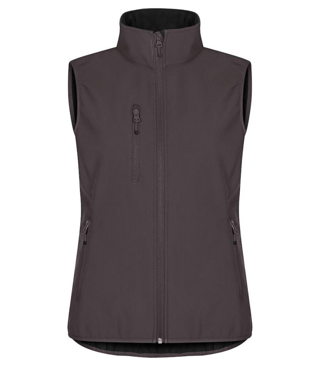 Väst Clique 0200916 Classic Softshell Dam - VÄST CLIQUE 0200916 CLASSIC DAM SOFTSHELL MÖRKGRÅ STL L