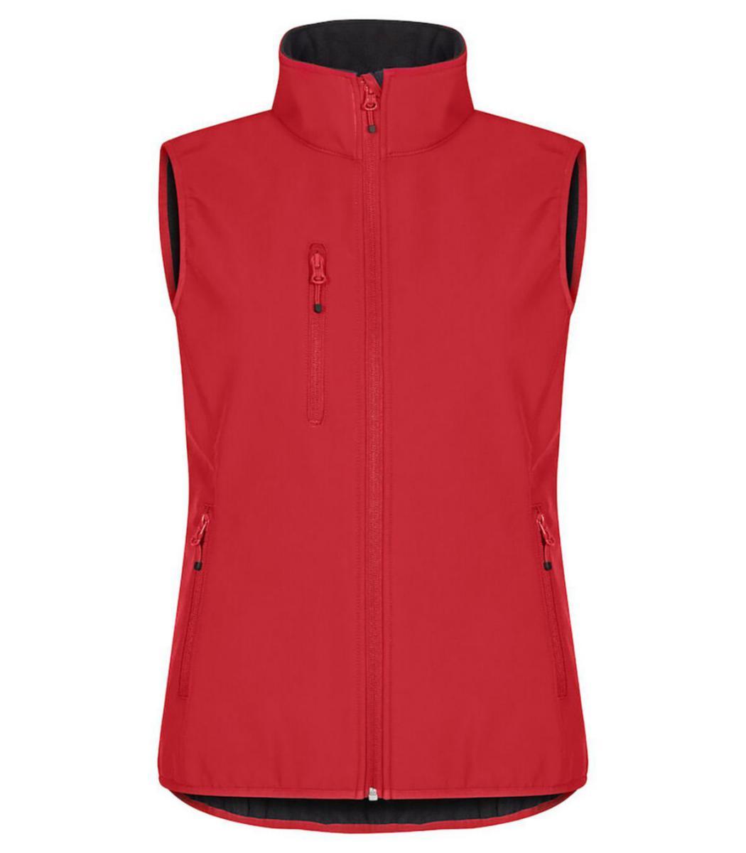 Väst Clique 0200916 Classic Softshell Dam - VÄST CLIQUE 0200916 CLASSIC DAM SOFTSHELL RÖD STL L
