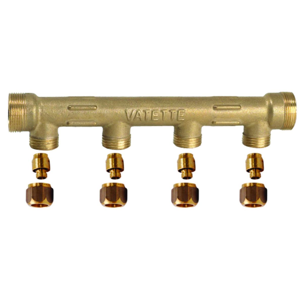 Distribution set, Vatette - MANIFOLD KIT 4-PIPE+4 15X2.5 VATETTE