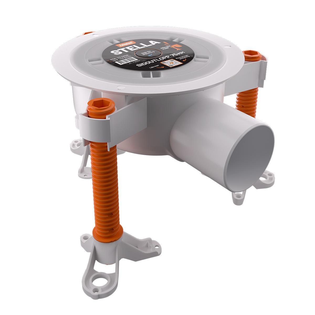 Golvbrunn Stella 75, Faluplast - GOLVBRUNN STELLA 75 SIDOUTLOPP UTAN SIL, STÄLLBAR, FALUPL