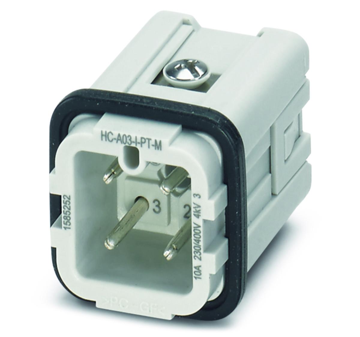 Insats HC-A Push-in - STIFTINSATS 3-POL + PE PT HC-A03-I-PT-M