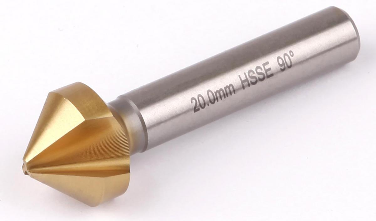 Countersink 3-edge 90° TIN - COUNTERSINK 16MM 3-EDGE 90°TIN 10MM CYL. SHAFT M35