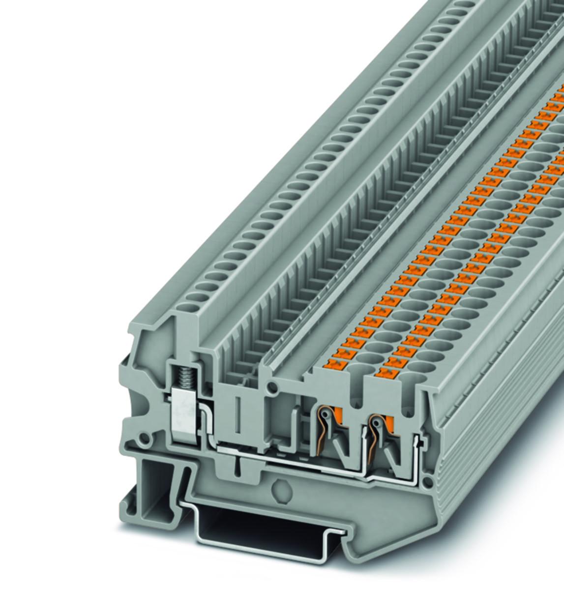 Genomgångsplint PTU-Twin - HYBR PL PUSH/SKRUV 2,5MM2 BLÅ PTU 2,5-TWIN BU
