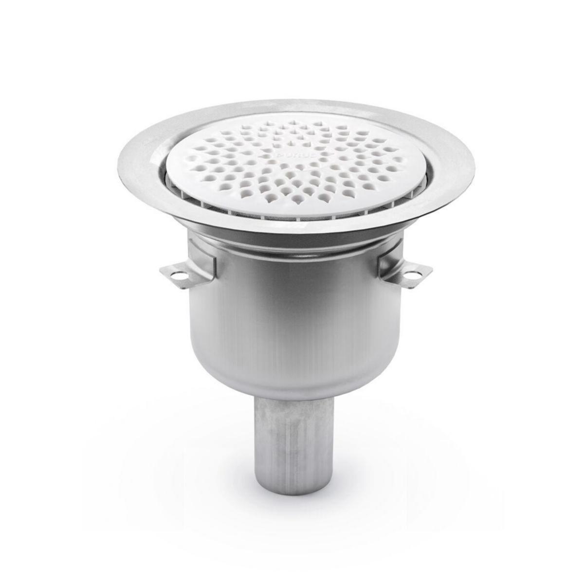 Golvbrunn Balder 50 bottenutlopp, Purus - BALDER 50P GOLVBR B-UTL 150X50 RF M V-LÅS-INS O SIL AV PLAST